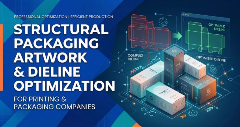 Structural Packaging Artwork & Dieline Optimization Services for Printing & Packaging Companies
