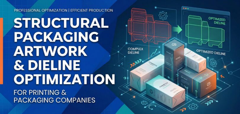 Structural Packaging Artwork & Dieline Optimization Services for Printing & Packaging Companies