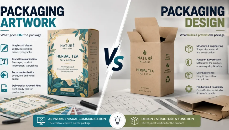 Packaging Artwork vs Packaging Design